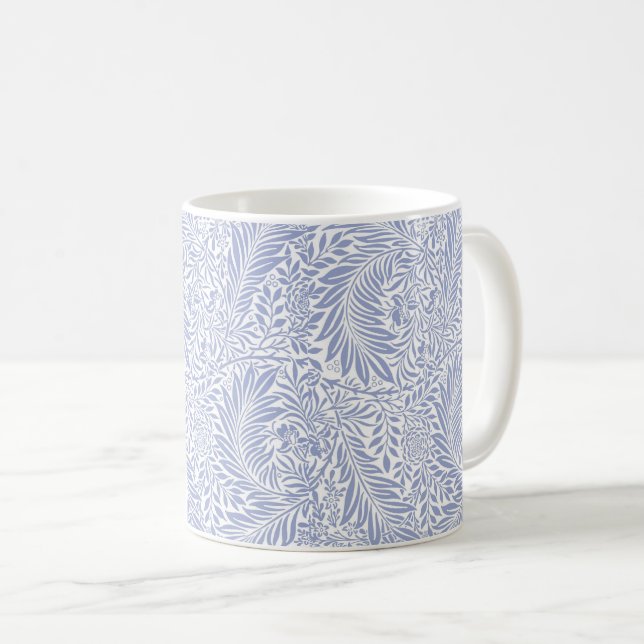 Vintage Floral Leaves Wallpaper Design Coffee Mug (Front Right)