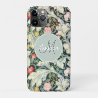 Vintage Floral Leicester Pattern With Monogram Case-Mate iPhone Case