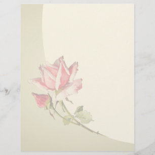 Vintage Floral Letterhead Stationery