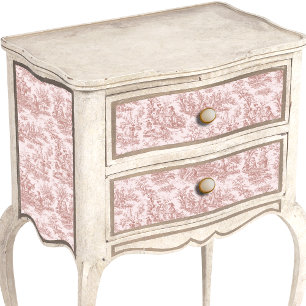 Vintage floral light brown toile de jouy  tissue paper