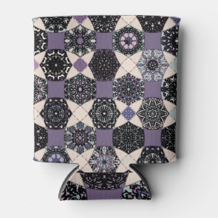 Vintage Floral Mandala: Colourful Seamless Can Cooler