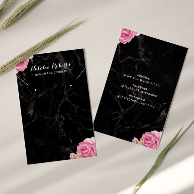 Vintage Floral Marble Jewellery Earring Display (Creator Uploaded)