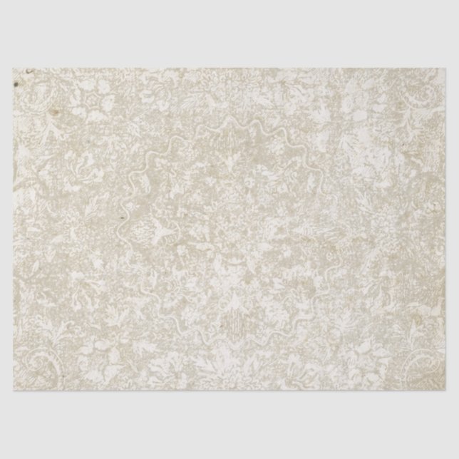 Vintage Floral Medallion Decoupage Tissue Paper (Front)