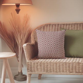 Vintage Floral Medallion Throw Pillow