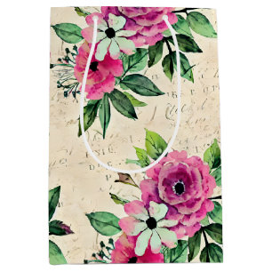 Vintage Floral Medium Gift Bag