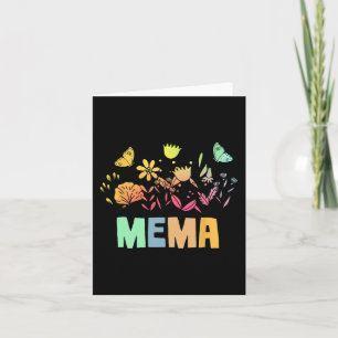 Vintage Floral Mema Shirt For Women Mothers Day Card