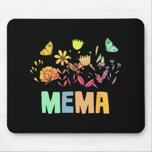 Vintage Floral Mema Shirt For Women Mothers Day Mouse Pad