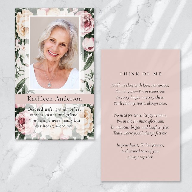 Vintage Floral Memorial Card (Creator Uploaded)