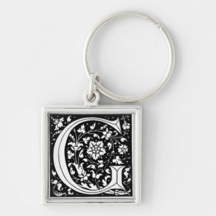 Vintage Floral Monogram ‘G’ - Keychain