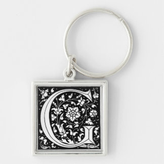 Vintage Floral Monogram ‘G’ - Keychain