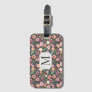 Vintage Floral | Monogram Luggage Tag