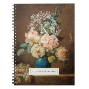 Vintage Floral Monogram Personalised Notebook