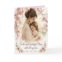 Vintage Floral Mother from Daughter Card