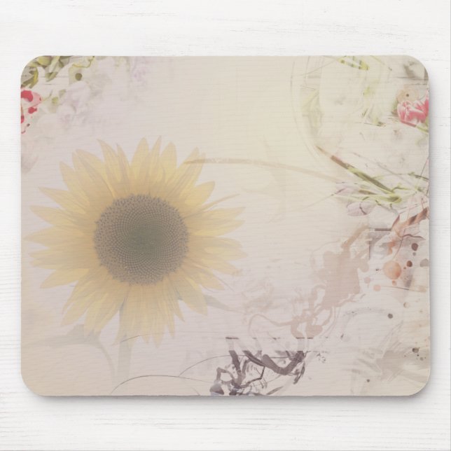 Vintage Floral Mouse Pad (Front)