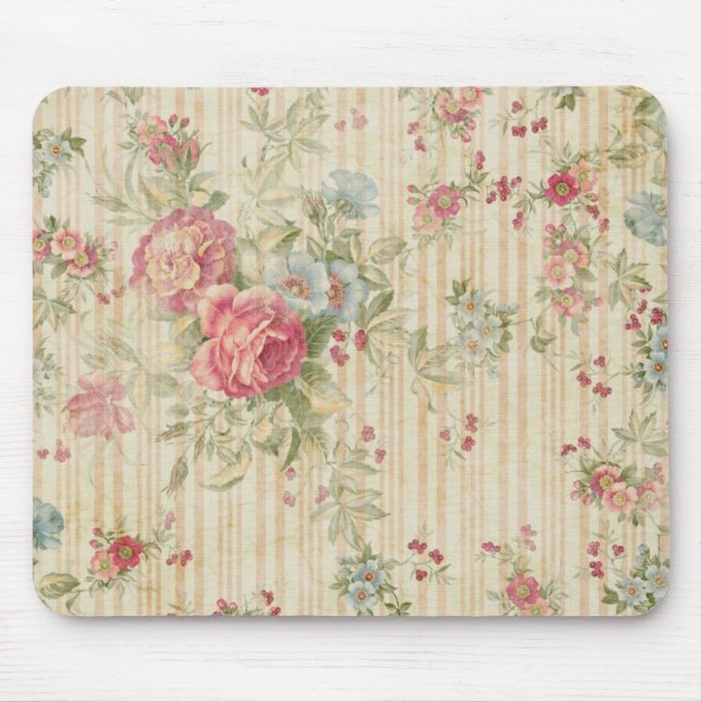 Vintage Floral Mouse Pad (Front)