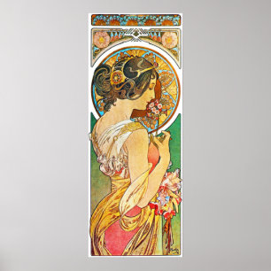 Vintage Floral Mucha Poster