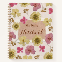 Vintage Floral My Daily Journal Notebook