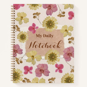 Vintage Floral My Daily Journal Notebook