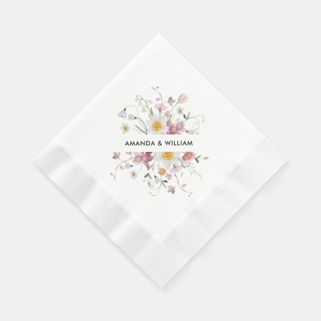 Vintage Floral  Napkin (Corner)