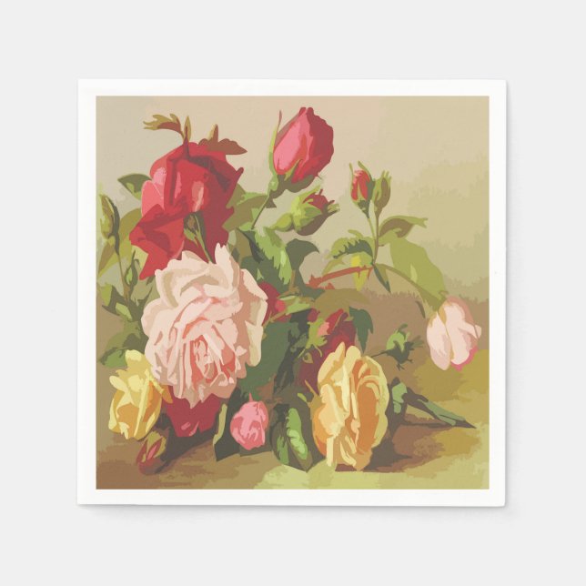 Vintage Floral Napkin (Front)