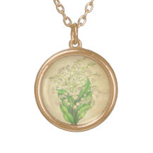Vintage Floral Necklace Lily of the Valley