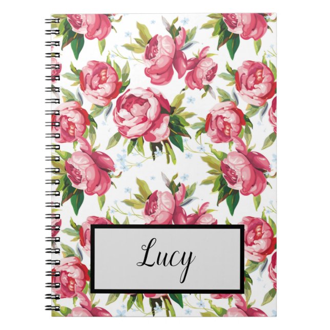 Vintage floral notebook (Front)
