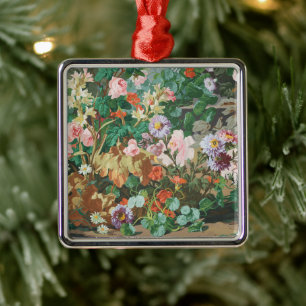 Vintage Floral Old Fashioned Metal Tree Decoration
