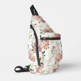 Vintage Floral on White Sling Bag