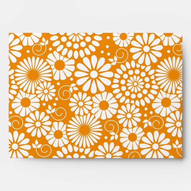 Vintage floral orange Envelope (Front)