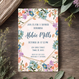 Vintage Floral Party Invitation