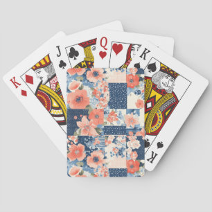 Vintage Floral Patchwork Pattern (11) Playing Cards