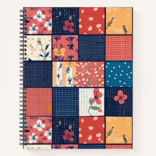 Vintage Floral Patchwork Pattern (2) Notebook