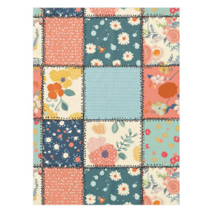 Vintage Floral Patchwork Pattern (6) Tablecloth