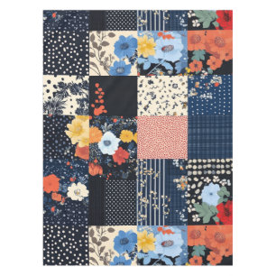 Vintage Floral Patchwork Pattern (9) Tablecloth