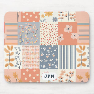 Vintage Floral Patchwork Pattern - Pastel (9) Mouse Pad