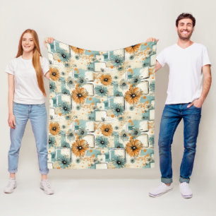 Vintage Floral Pattern (3) Fleece Blanket