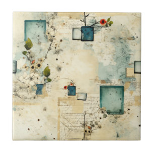 Vintage Floral Pattern (5) Tile