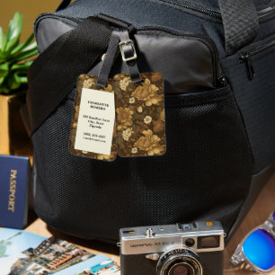 Vintage Floral Pattern (6) Luggage Tag