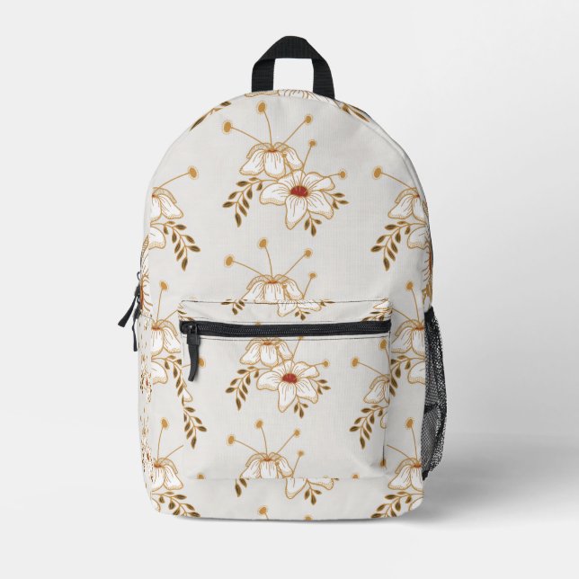Vintage Floral Pattern Backpack  (Front)