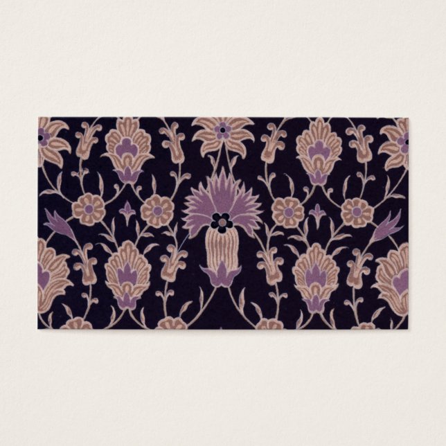 Vintage Floral Pattern - Black Mauve Pink (Front)