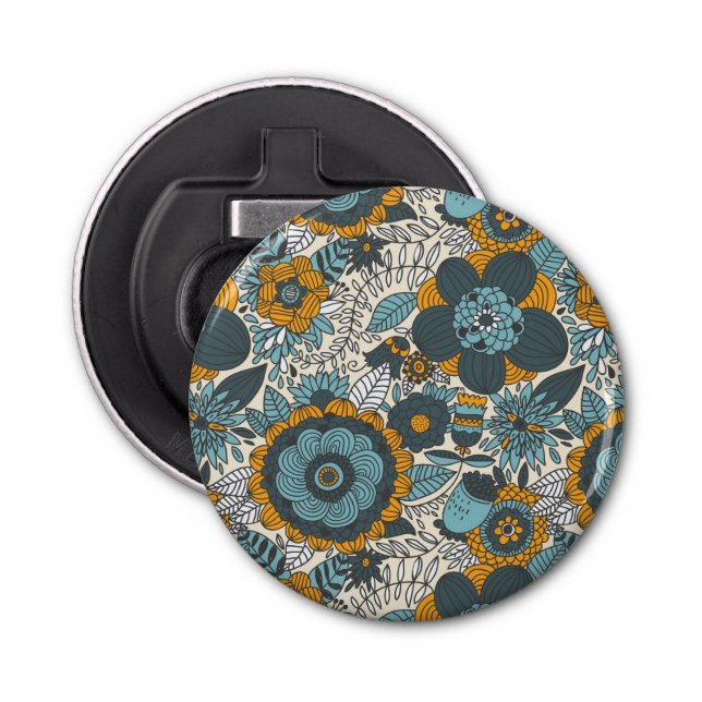 Vintage floral pattern bottle opener (Front)