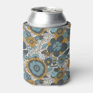 Vintage floral pattern can cooler