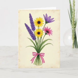 Vintage Floral Pattern Card