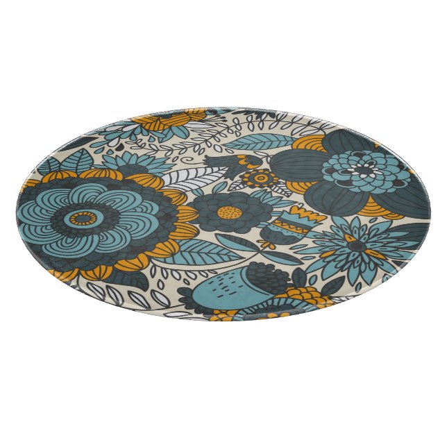 Vintage floral pattern cutting board (Corner)
