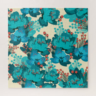 Vintage floral pattern, delicate flowers. jigsaw puzzle
