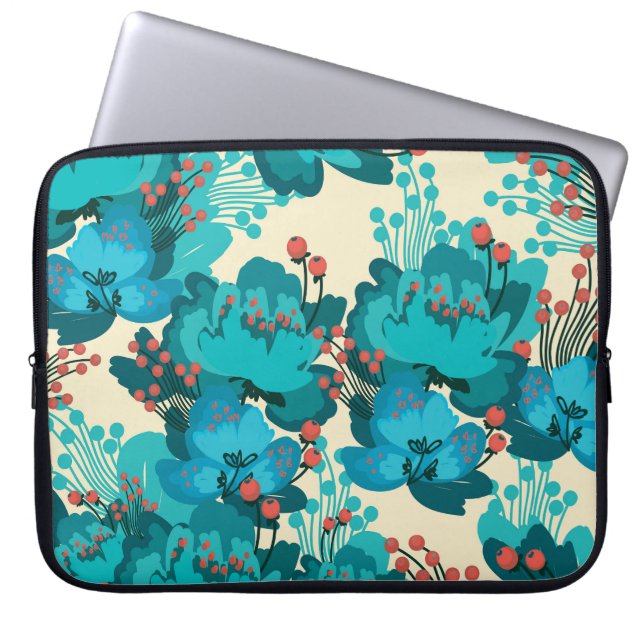 Vintage floral pattern, delicate flowers. laptop sleeve (Front)