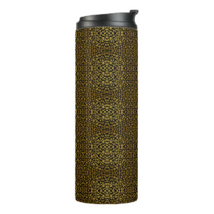 Vintage Floral Pattern   Golden Wildflowers Thermal Tumbler
