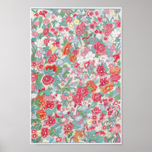 Vintage Floral Pattern Illustration Poster