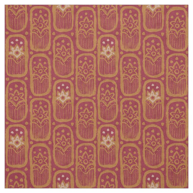 Vintage floral pattern in Indian style. Fabric (Swatch)