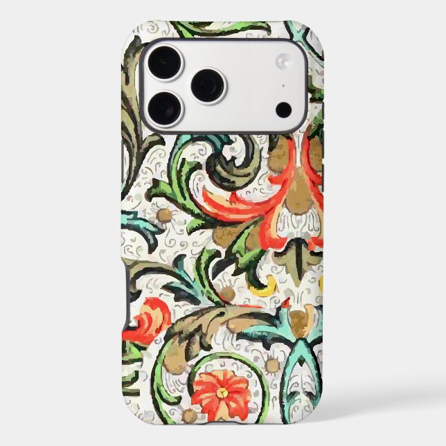 Vintage Floral Pattern iPhone (Back)